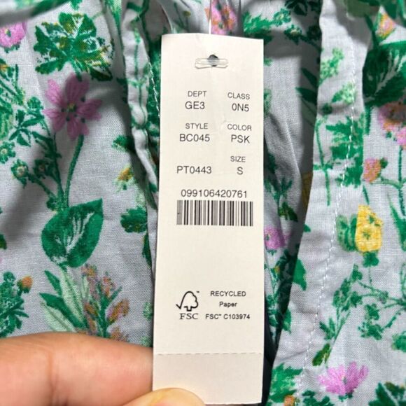 NWT J.Crew Women's Popover Tunic Dress Multicolor Small Winter Garden Floral - Picture 12 of 15